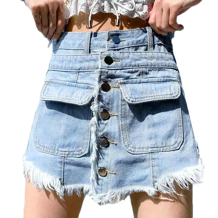 Mini jean skort
 for ladies