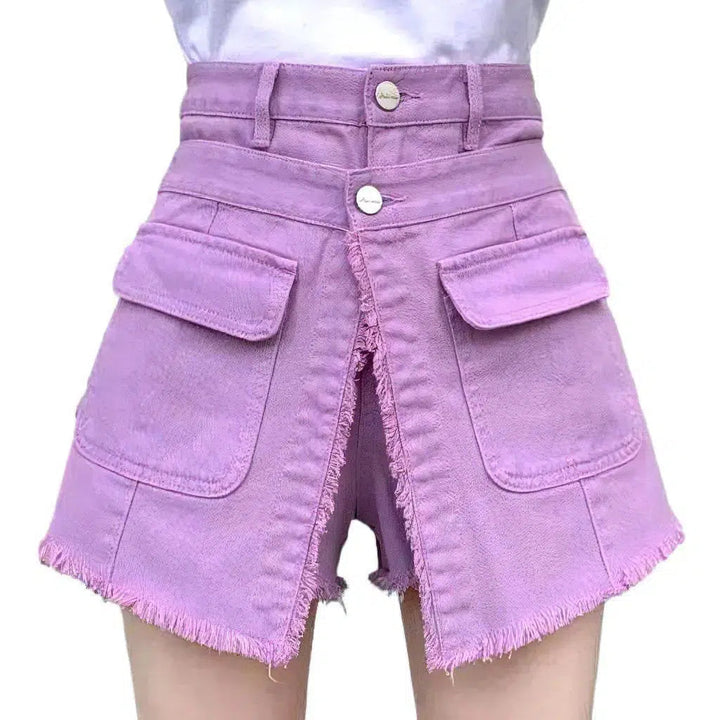 Mini jean skort
 for ladies