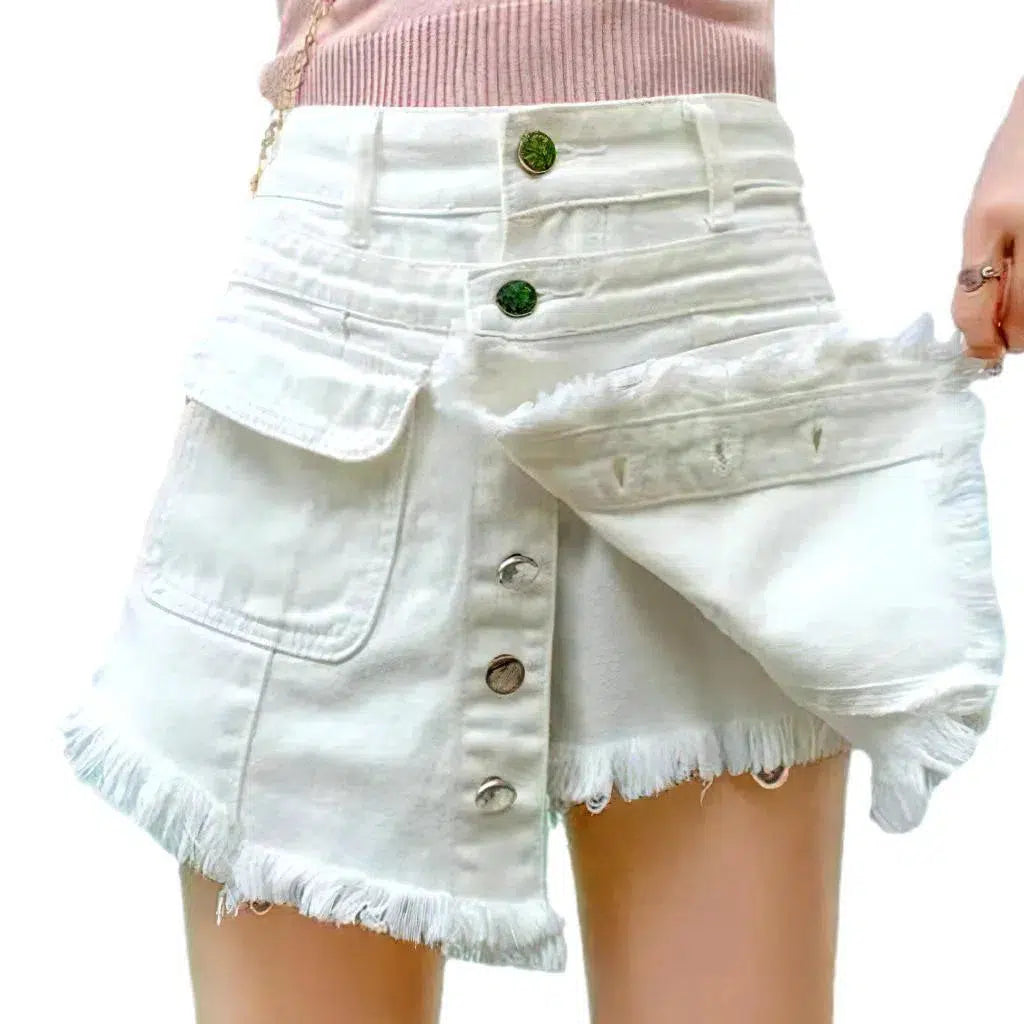 Mini jean skort
 for ladies