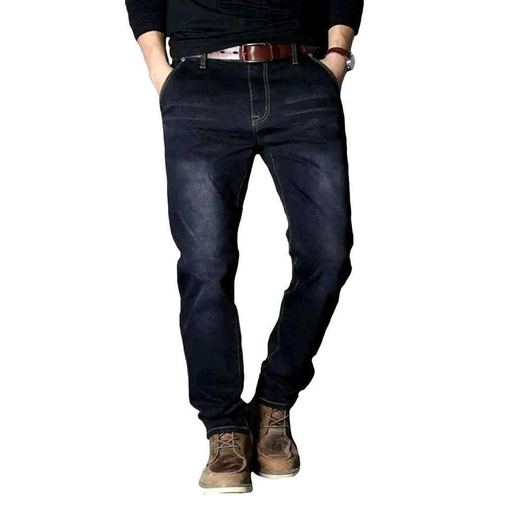 Mobile pocket men's slim jeans