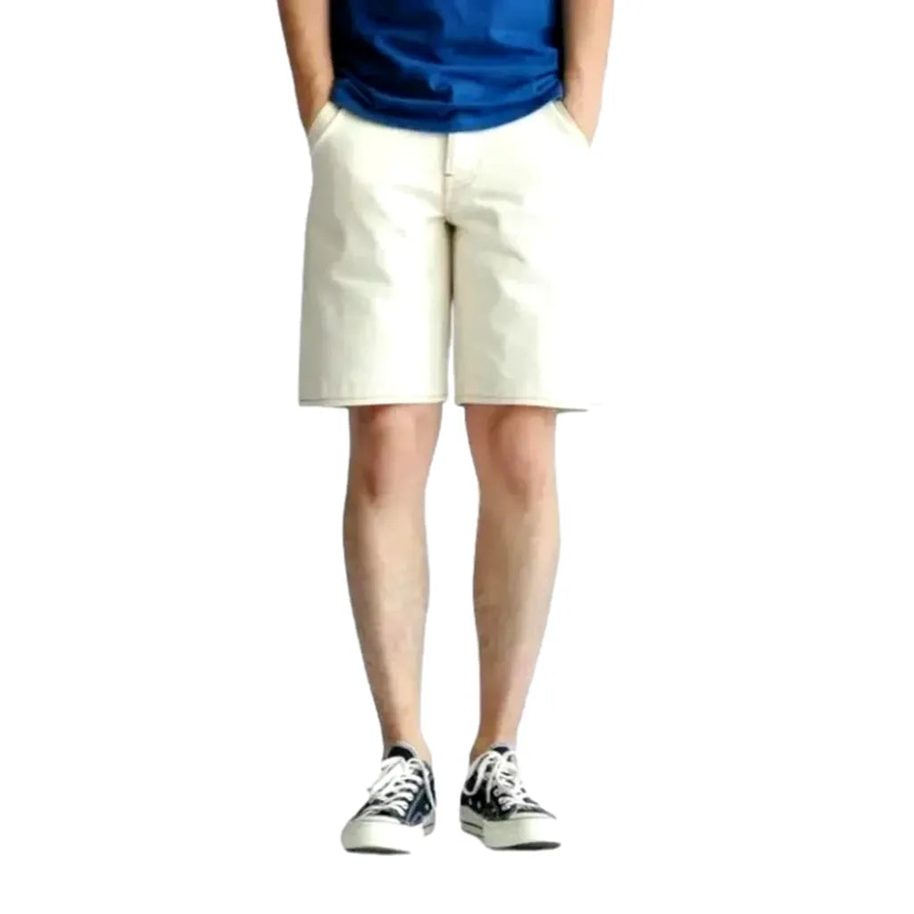 Monochrome men's denim shorts