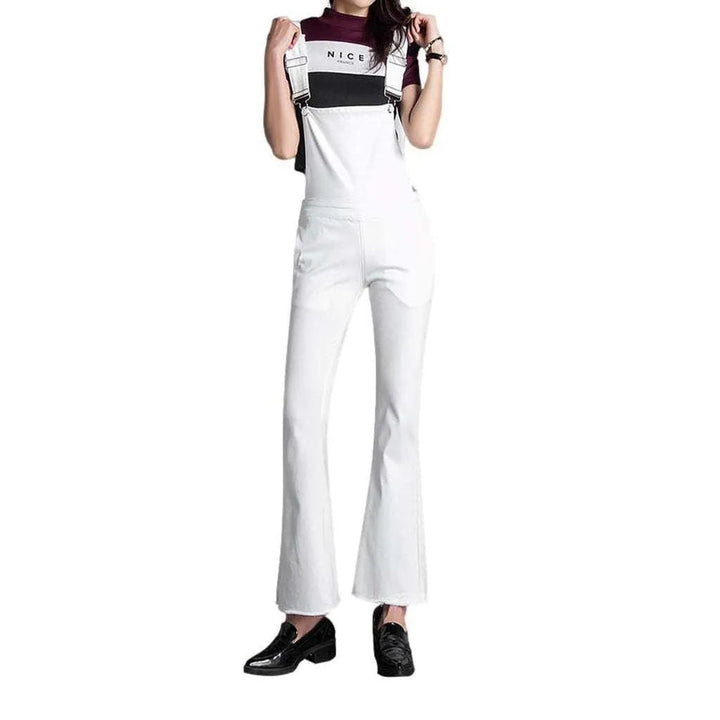 Monochrome Women's Jeans Overall - White