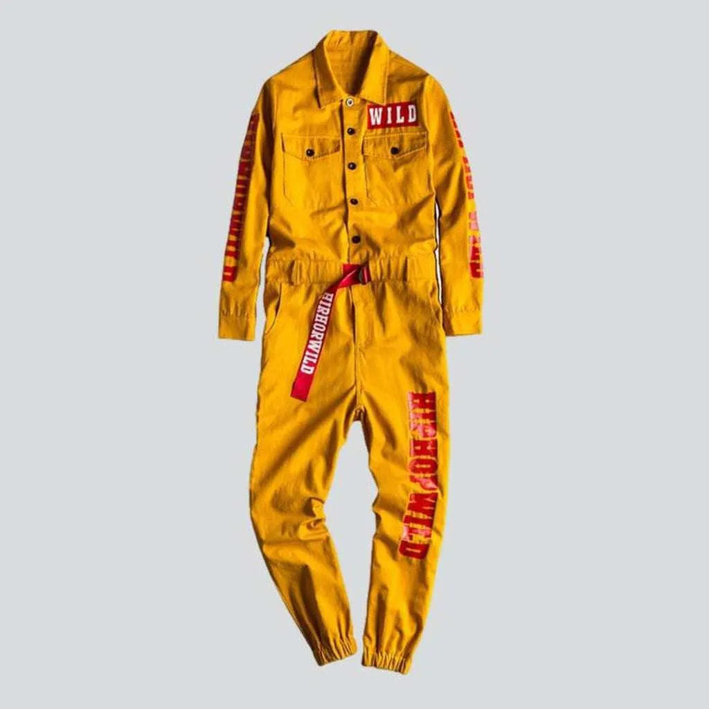 Painted men's jeans jumpsuit | Jeans4you.shop