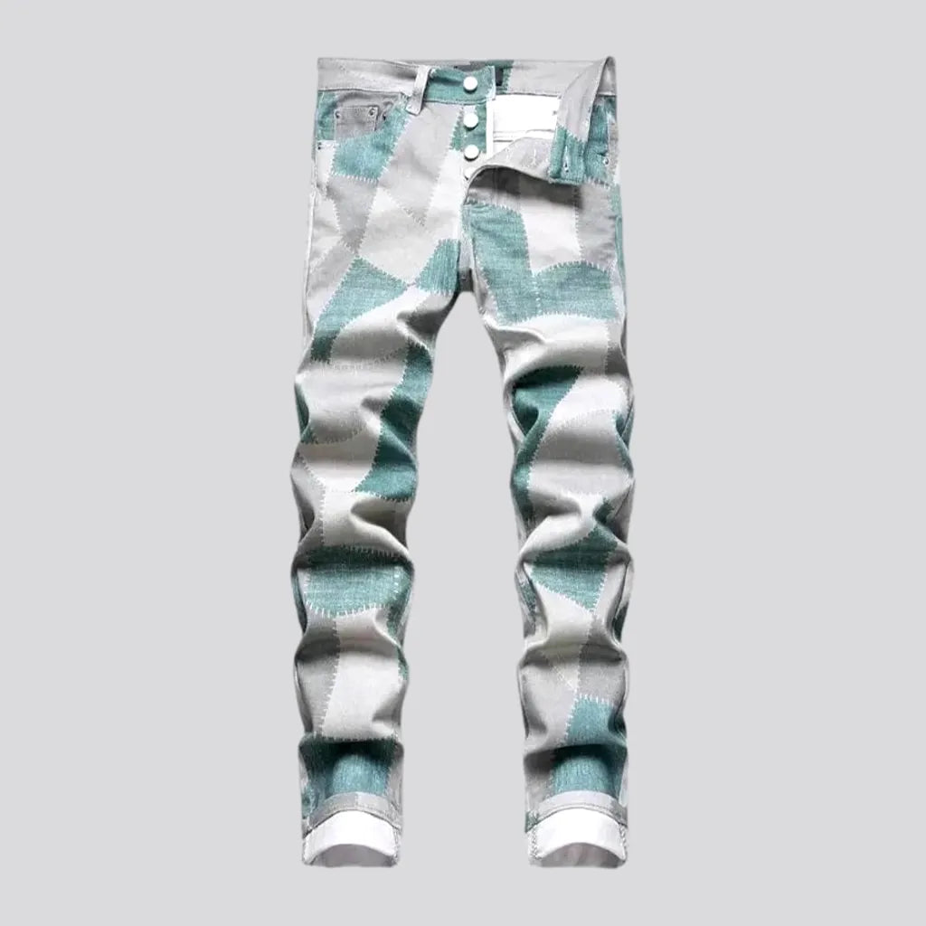 Painted Skinny Fit Fashion Men's Jeans | Jeans4you.shop