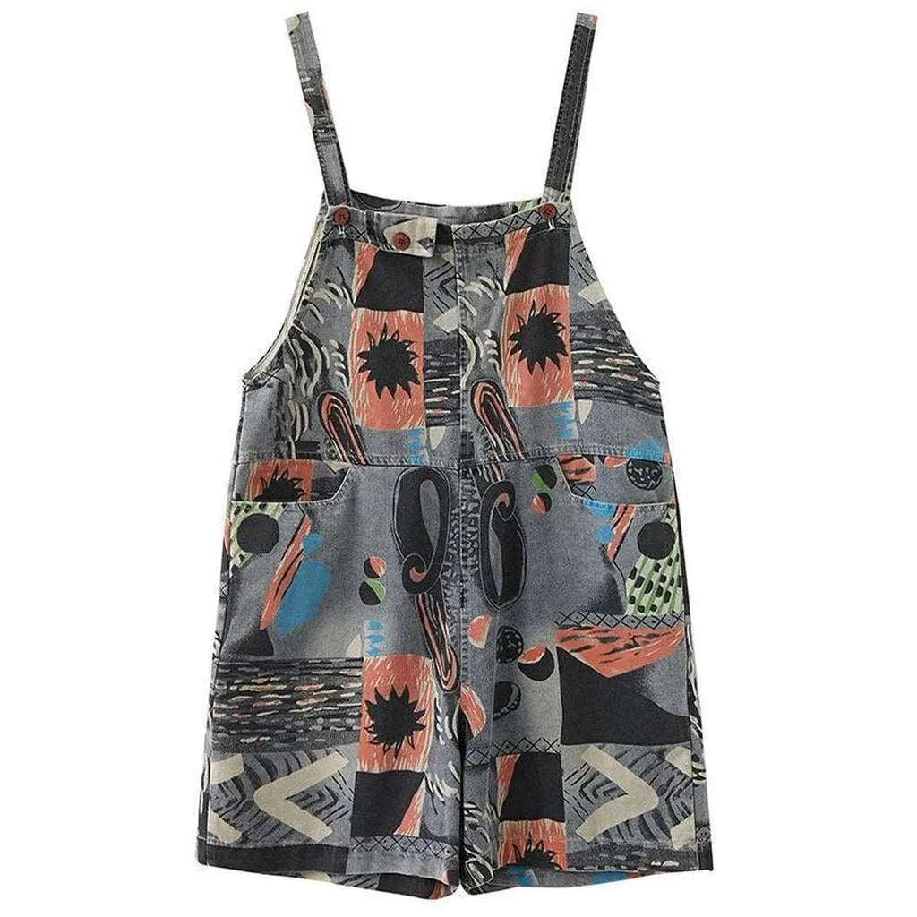 Painted women's jean overall