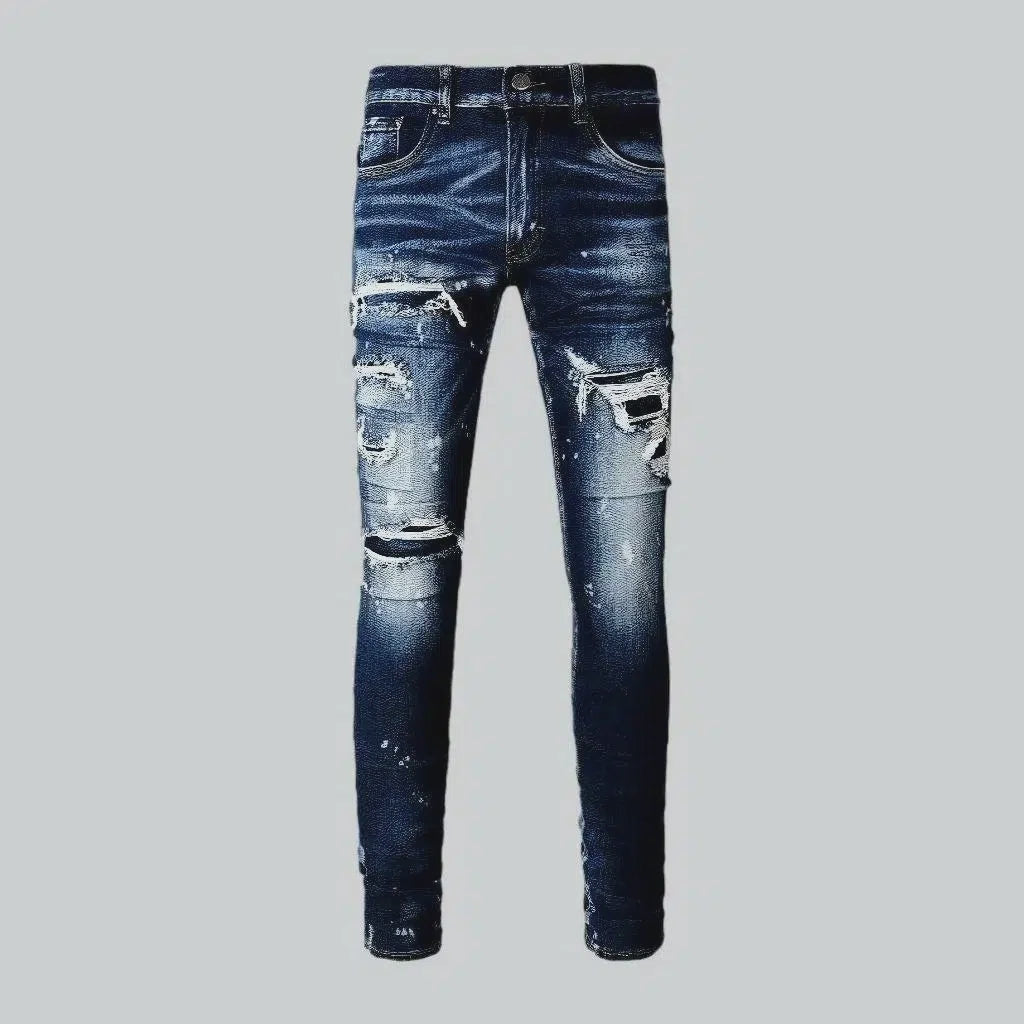 Dark-wash men's grunge jeans | Jeans4you.shop