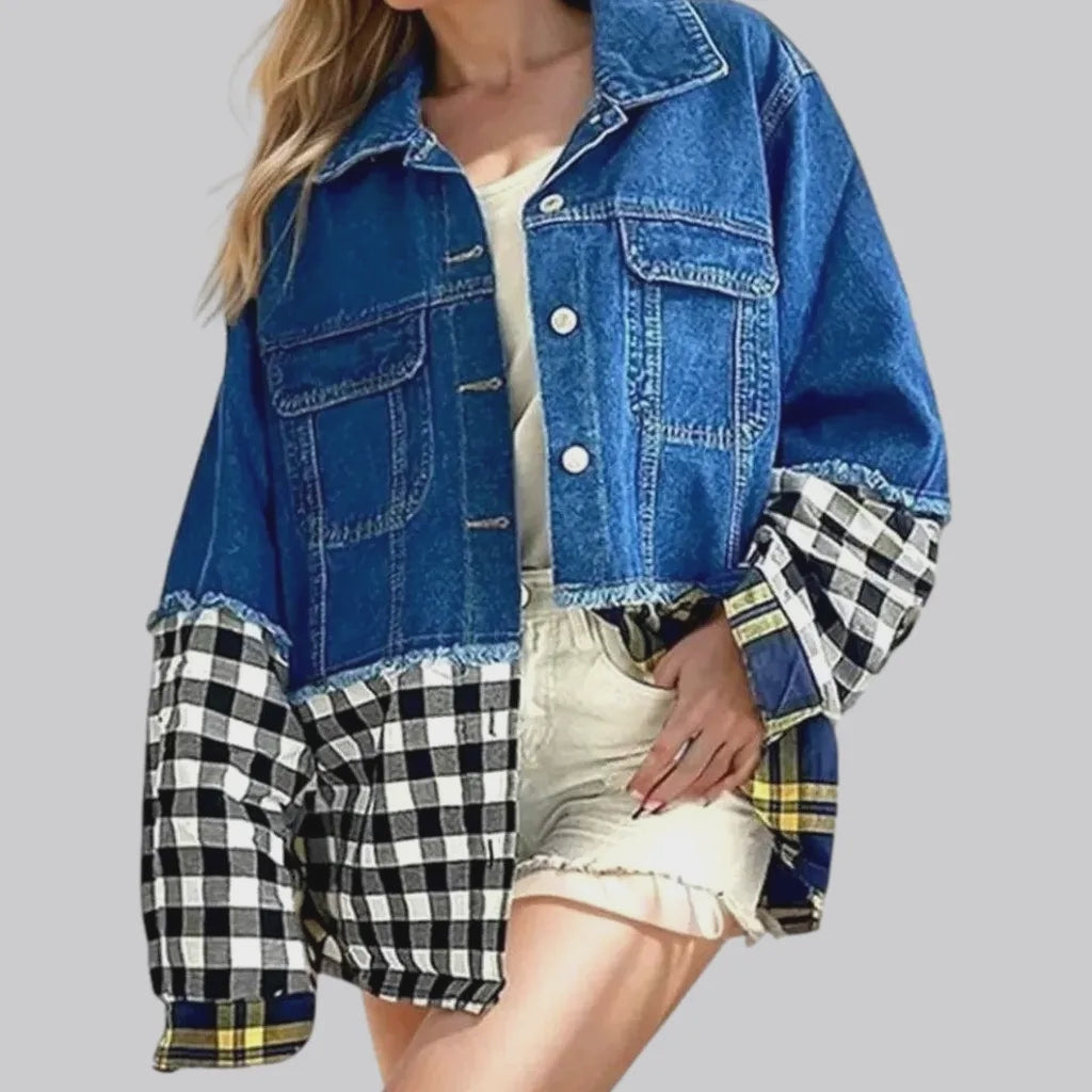 Cropped distressed women's denim jacket | Jeans4you.shop