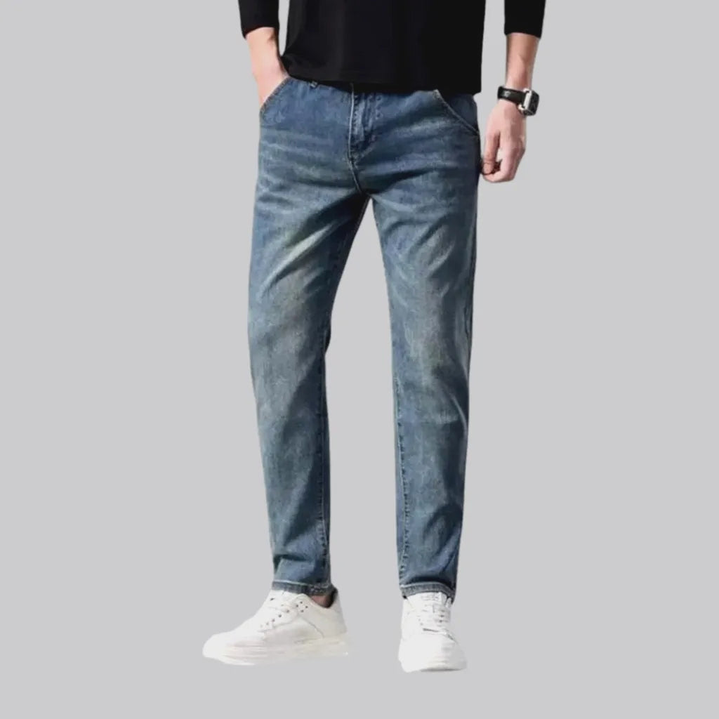 Elastic mid waist men's jeans | Jeans4you.shop