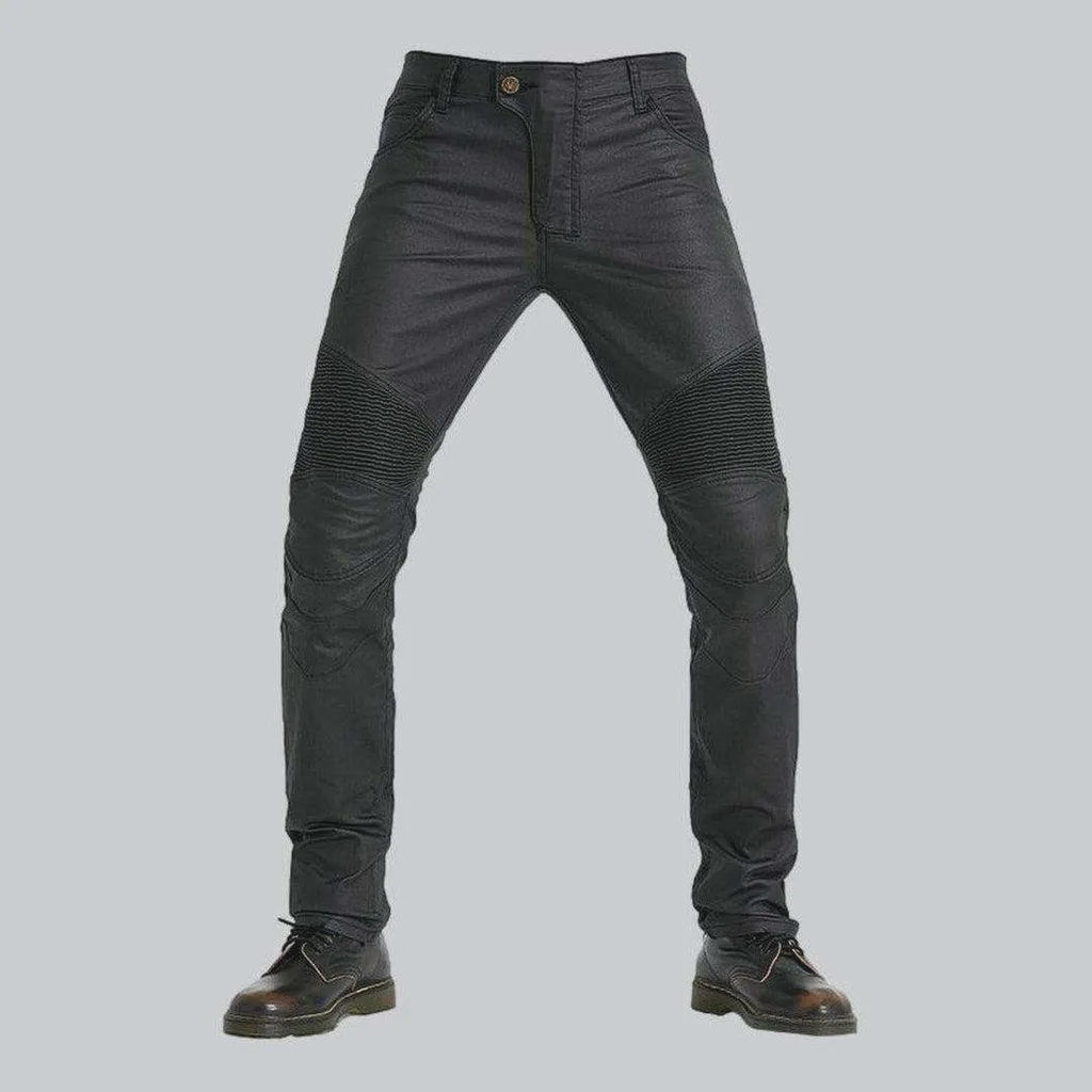 Coated denim men's biker jeans | Jeans4you.shop