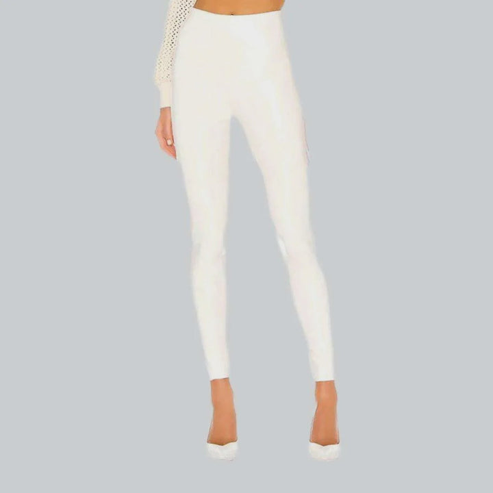 High-waist shiny denim pants | Jeans4you.shop