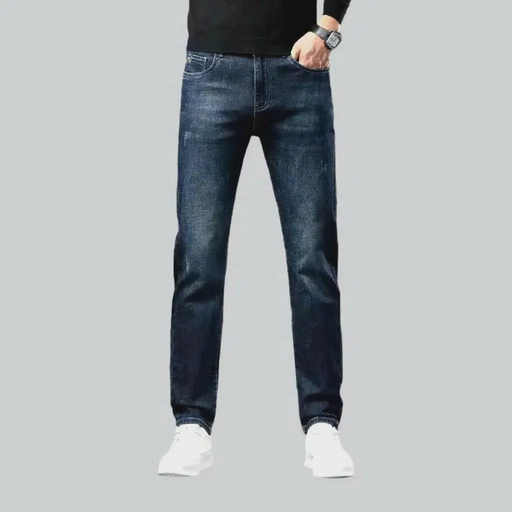 Dark men's fleece jeans | Jeans4you.shop