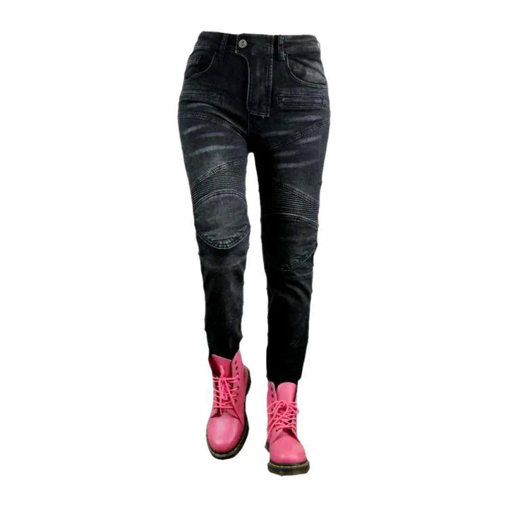 Protective biker jeans
 for women