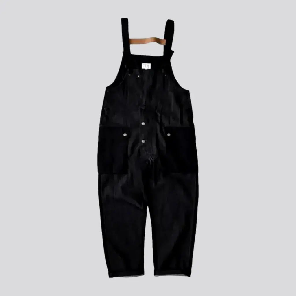 Raw denim bib overall for men | Jeans4you.shop