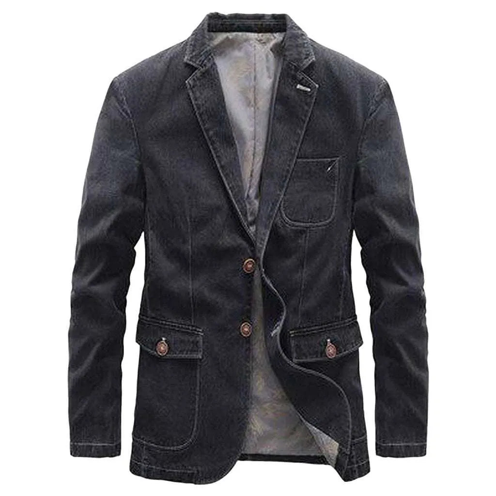 Retro slim men's jeans jacket