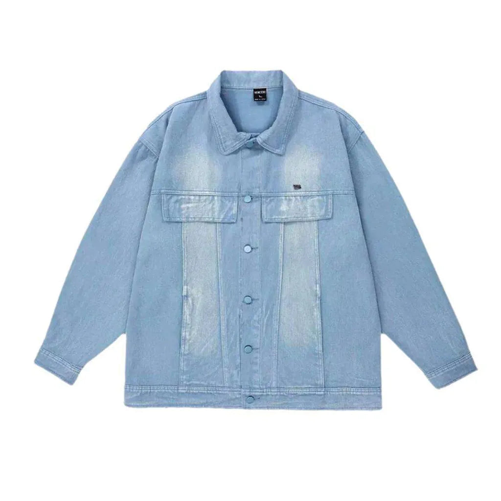 Sanded street men's denim jacket