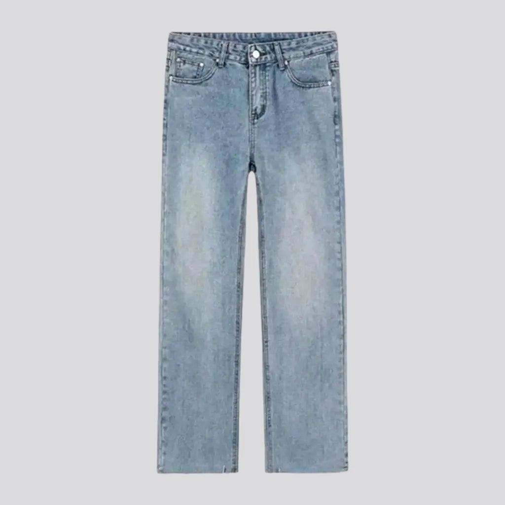 Sanded Street Style Loose Straight Men's Jeans | Jeans4you.shop