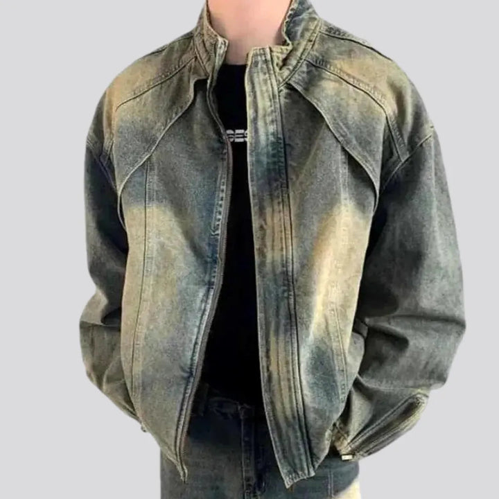 Sanded Vintage Style Men's Denim Jacket | Jeans4you.shop