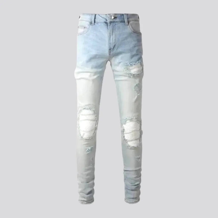 Skinny Fit White-patch Men's Jeans | Jeans4you.shop