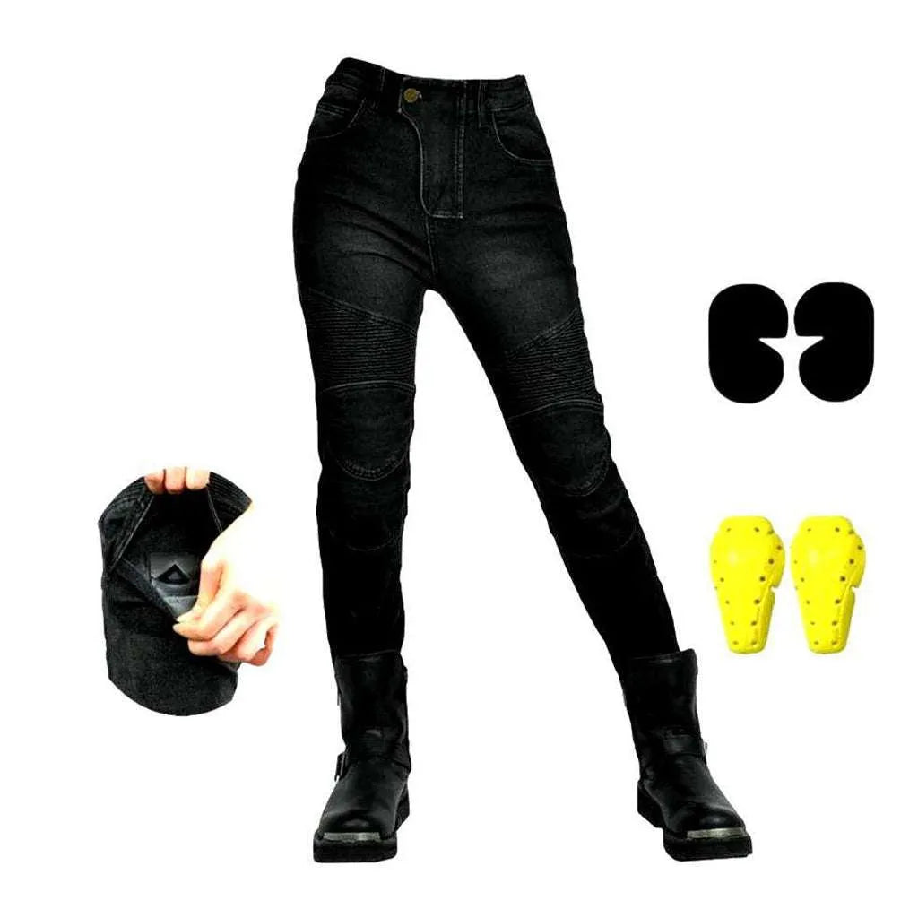 Skinny urban women's biker jeans