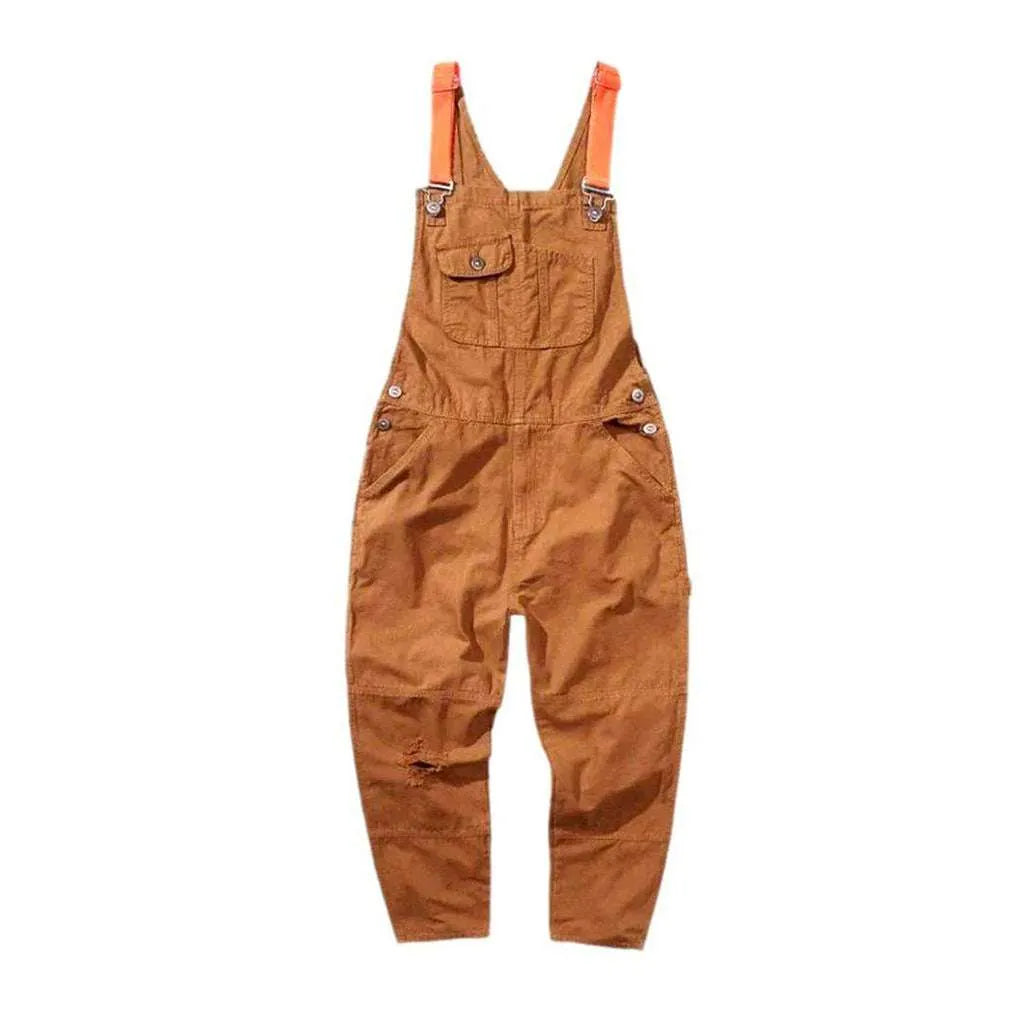 Street Denim Dungaree for Men - Orange