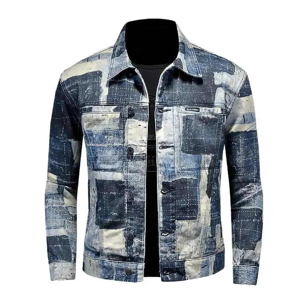 Street slim men's jeans jacket