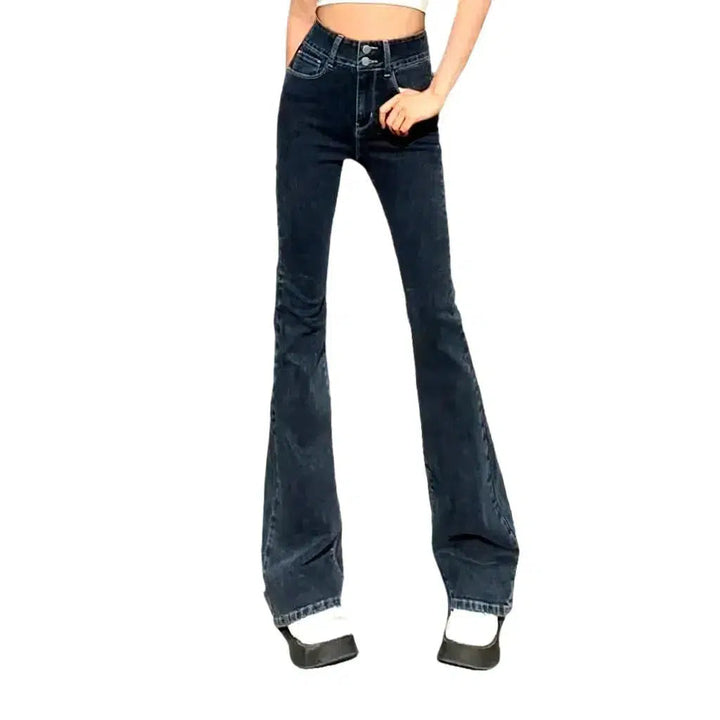 Street women's stonewashed jeans