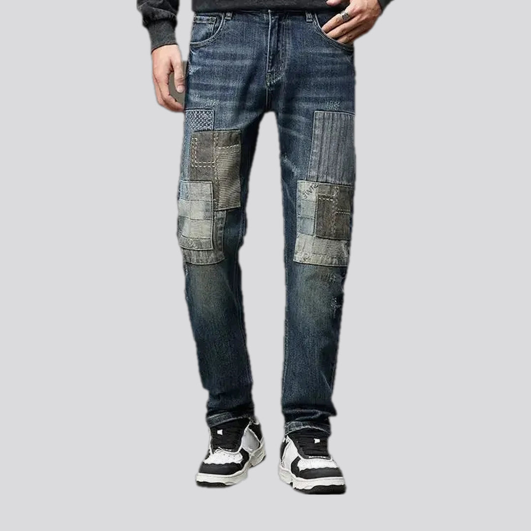 Stretchable Patchwork Fashion Men's Jeans | Jeans4you.shop