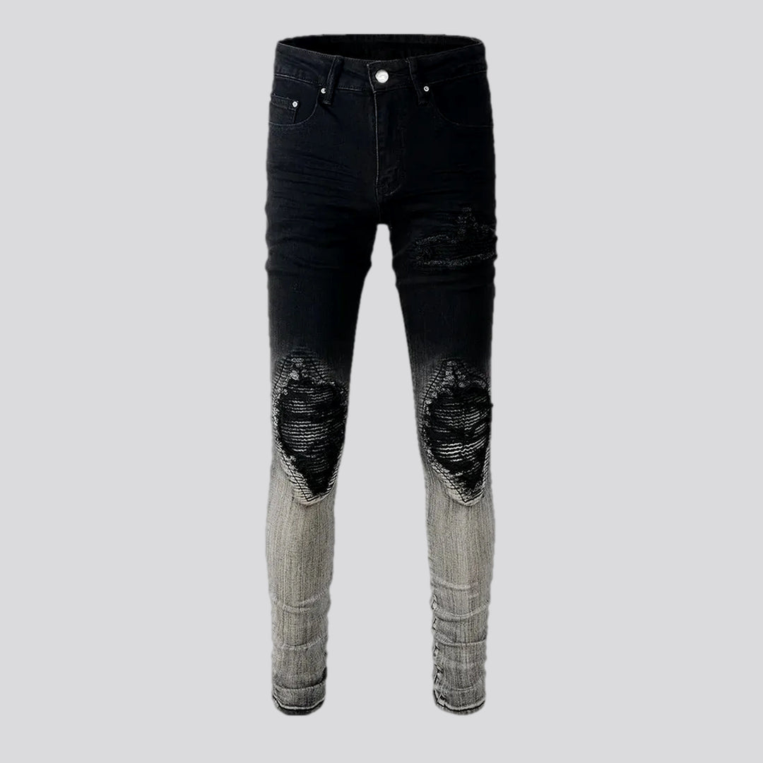 Stylish Elastic Motorcycle Men's Jeans | Jeans4you.shop