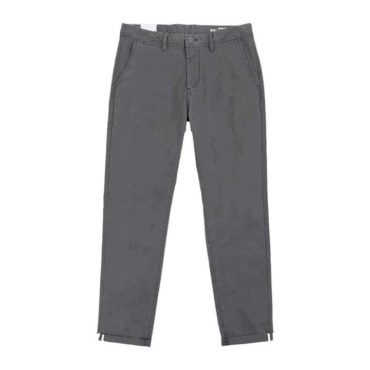 Tapered full-length men's denim pants