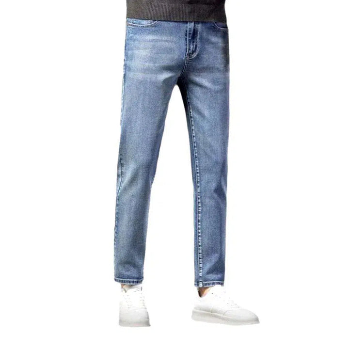 Tapered stonewashed jeans
 for men