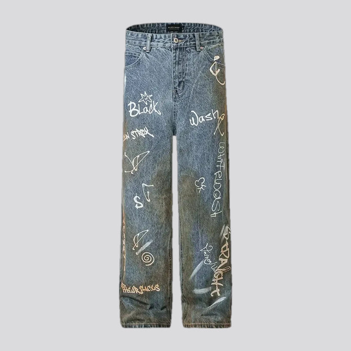 Trendy Wide Leg Boho Men's Jeans | Jeans4you.shop