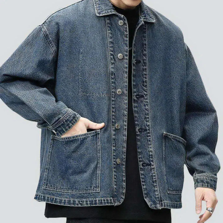 Vintage oversized men's jean jacket