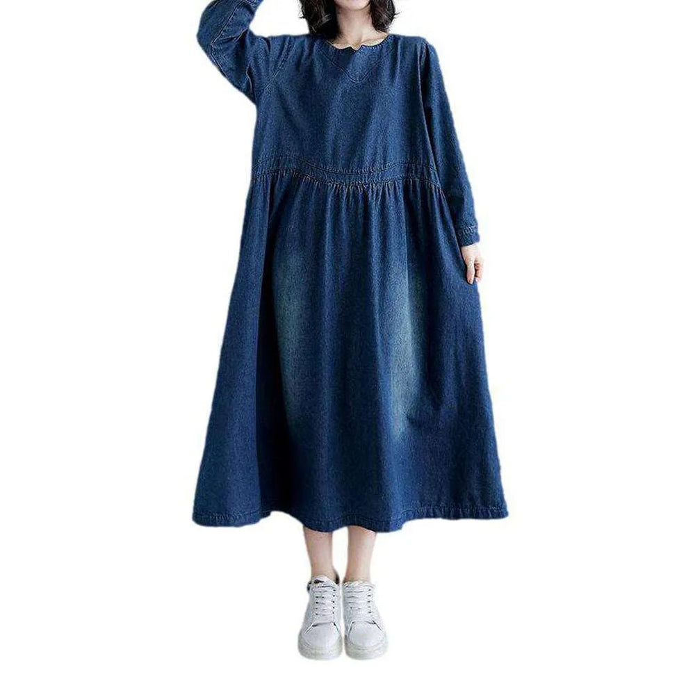 Urban Chic Denim Dress - Blue