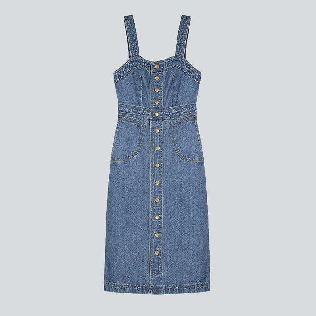 Vintage midi light jeans dress | Jeans4you.shop