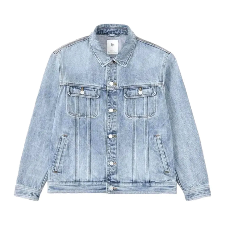 Vintage stonewashed jean jacket
 for men