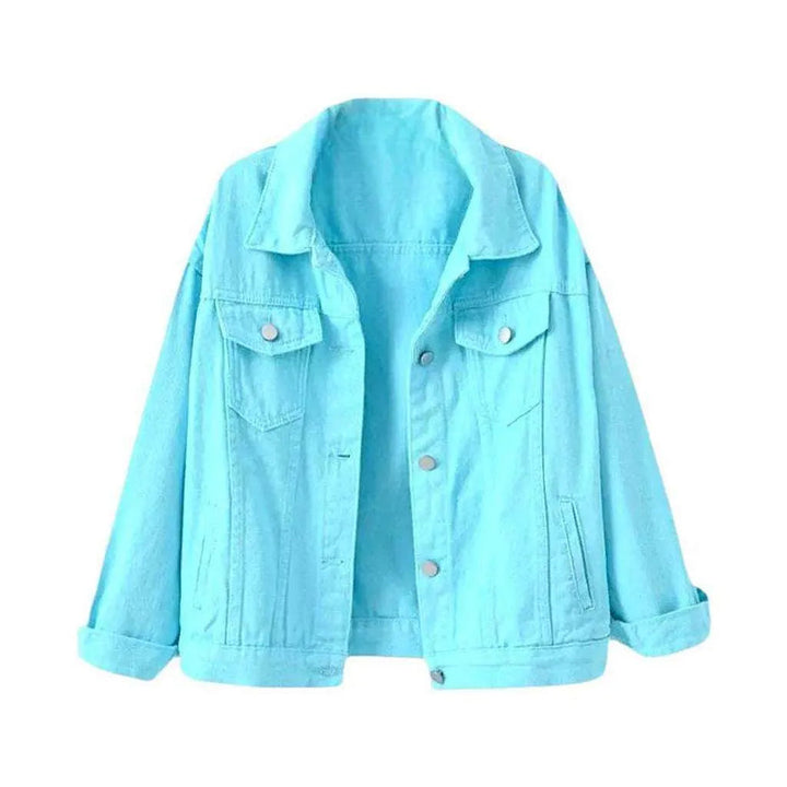 Y2k color jeans jacket
 for ladies