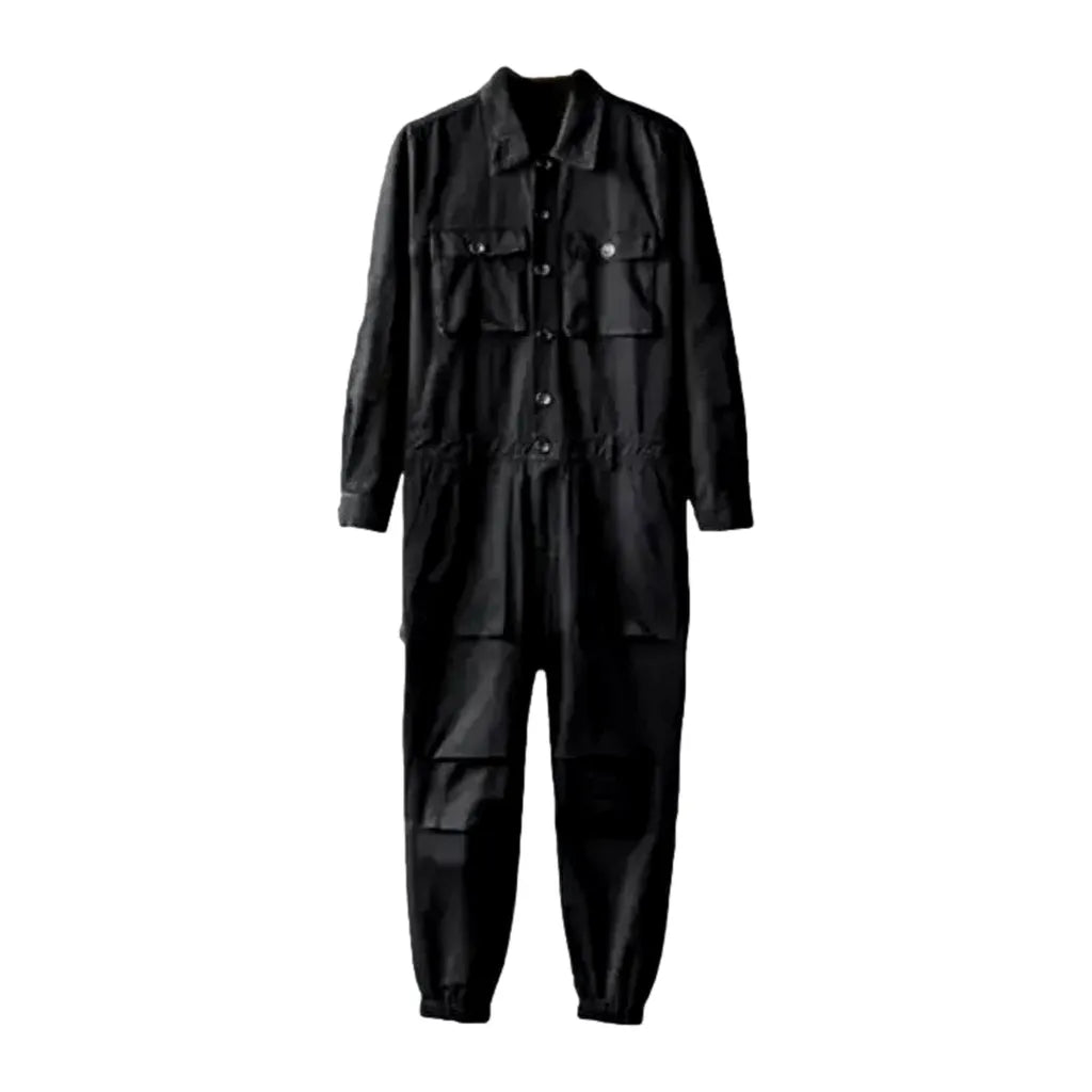 Y2k Denim Men's Jumpsuit Overall - Black