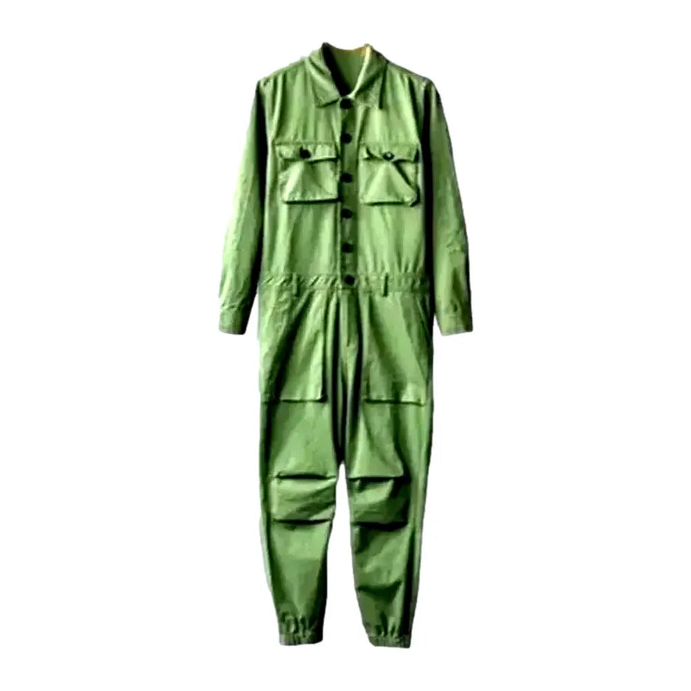 Y2k Denim Men's Jumpsuit Overall - Green