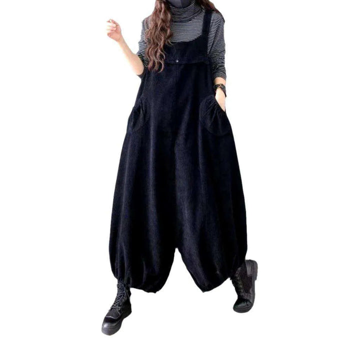 Y2k Denim Overall for Women - Black