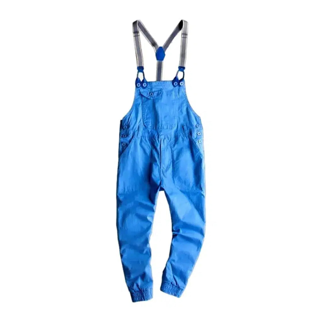 Y2k Men's Denim Dungaree - Light Blue